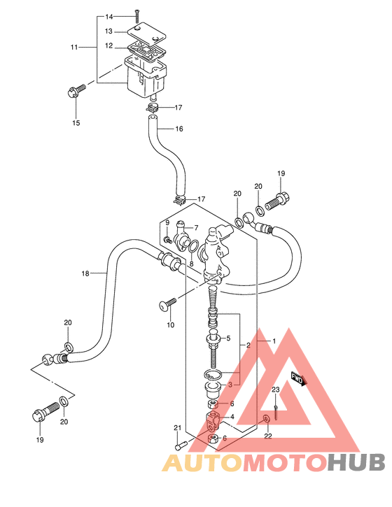 Задний тормозной цилиндр
