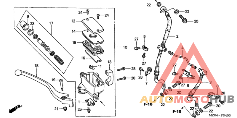 Fr. brake master cylinder