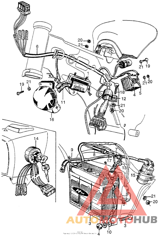 Wire harness + battery