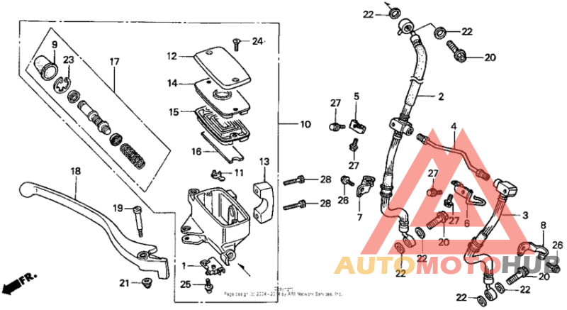 Fr. brake master cyl.