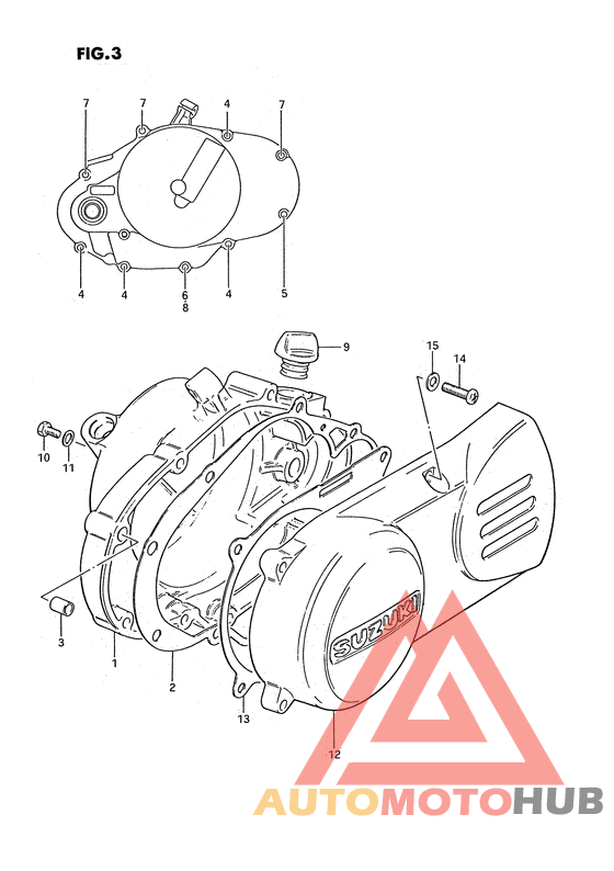 Crankcase cover ass`y  (v