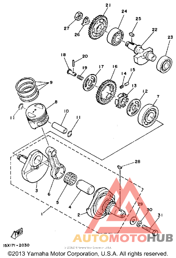 Crankshaft-piston