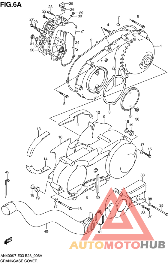 Crankcase cover ass`y  (v