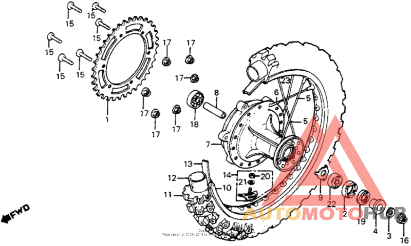 Rear wheel 82