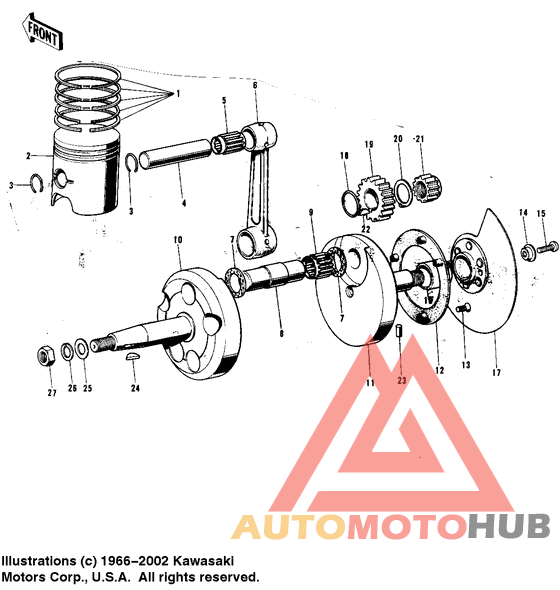 Crankshaft/piston/rotary valve