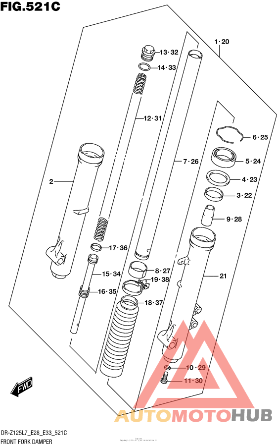 Front Fork Damper (Dr-Z125L E33)