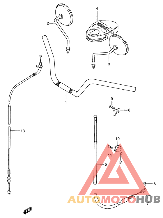 Handlebar - front cable