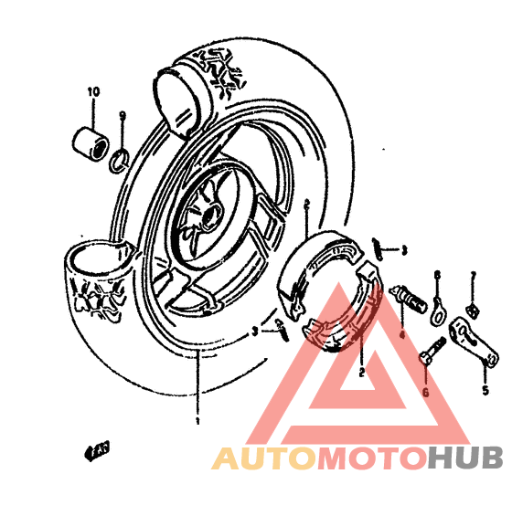 Rear wheel complete assy