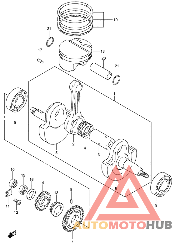 Вал коленчатый