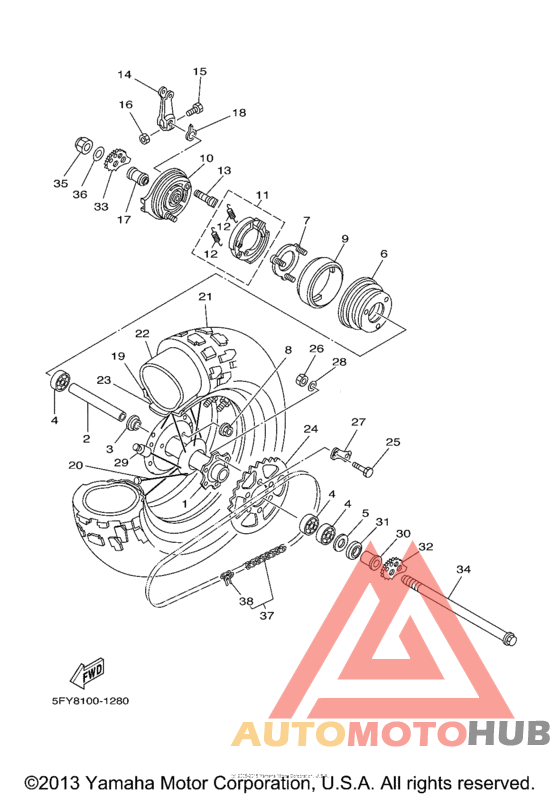 Переднее колесо