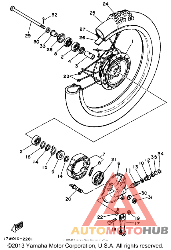 Переднее колесо