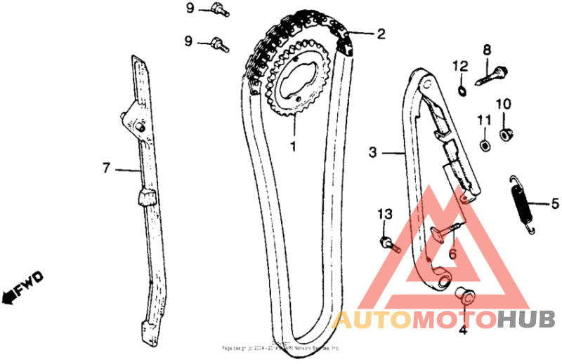 Cam chain + tensioner