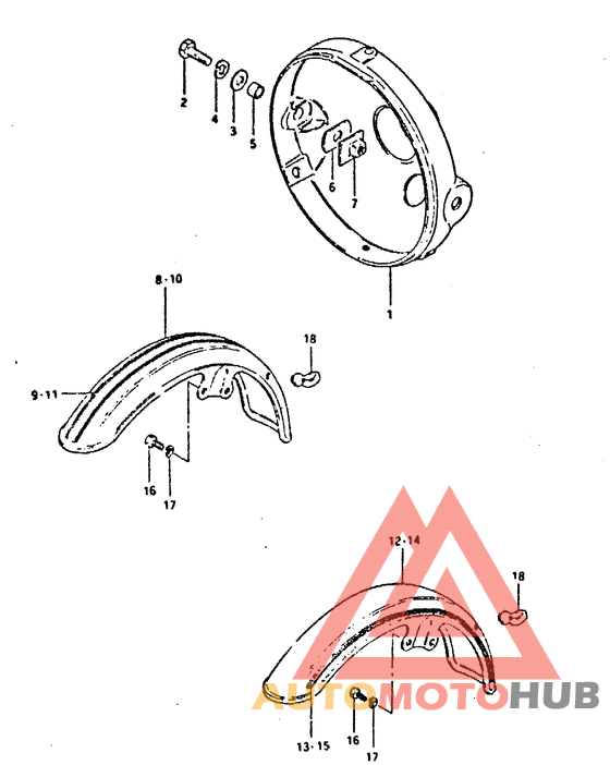 Headlamp housing - front fender