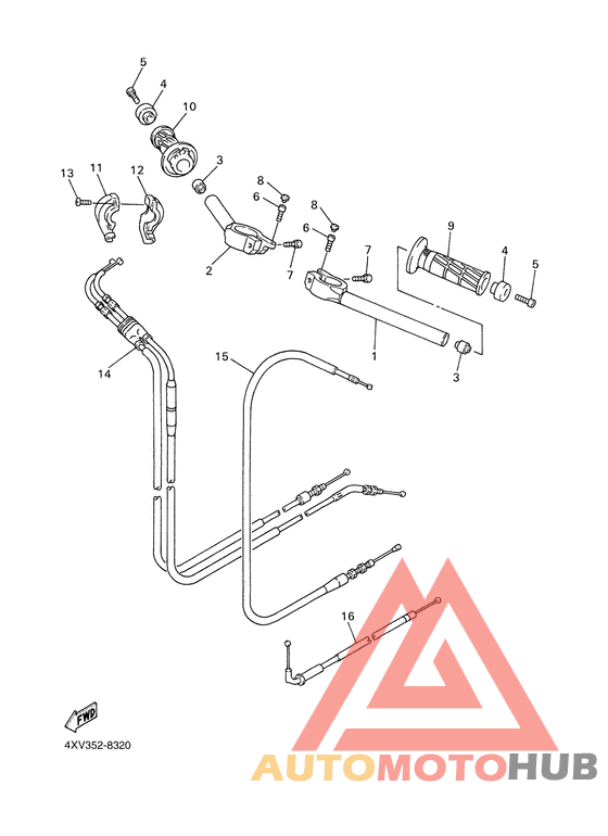 Steering handle. cable