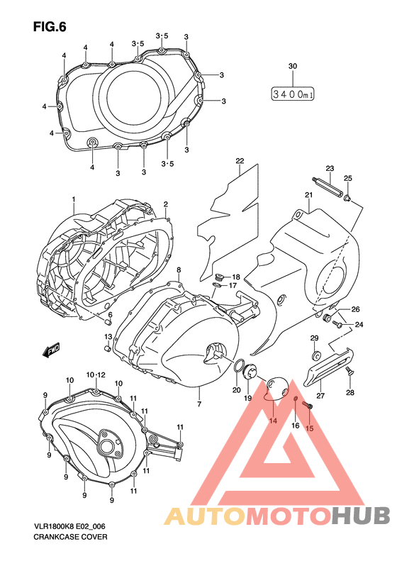 Crankcase cover ass`y  (v