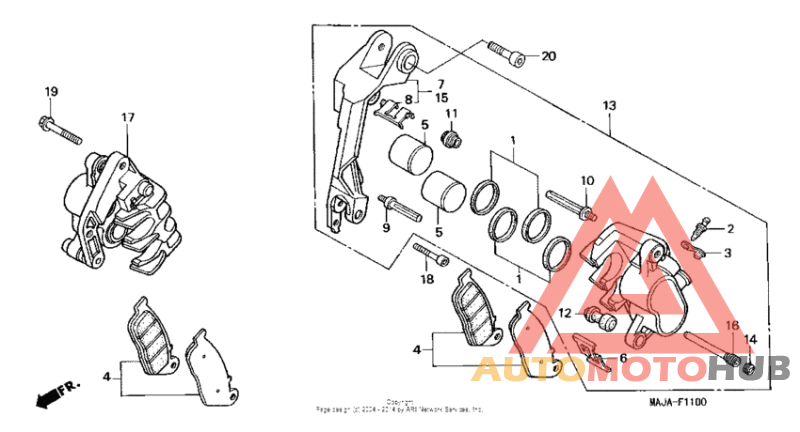 Front brake caliper (1)