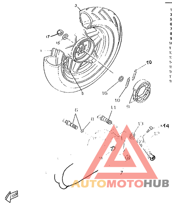 Переднее колесо