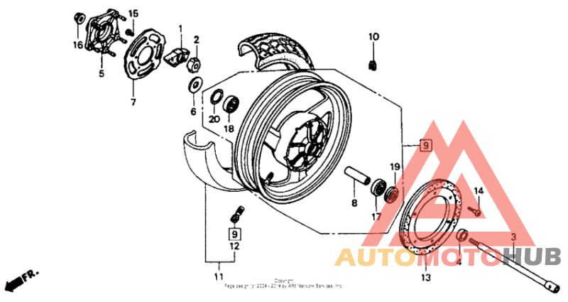 Rear wheel 1100