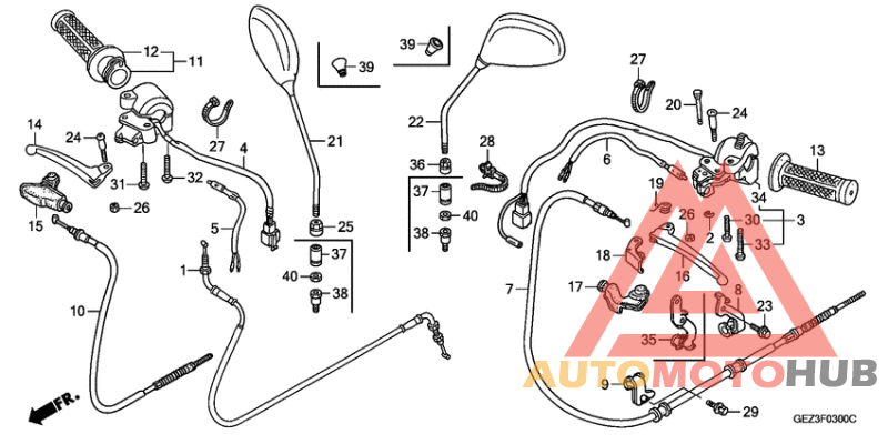 Handle lever/switch/cable
