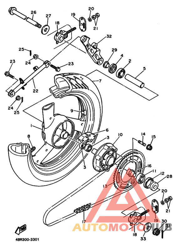 Rear wheel complete assy