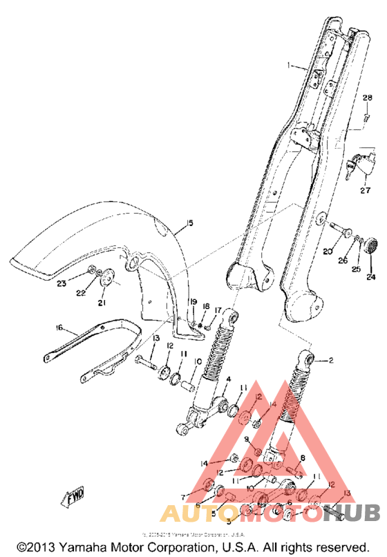 Front fork front fender