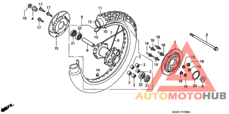 Rear wheel complete assy
