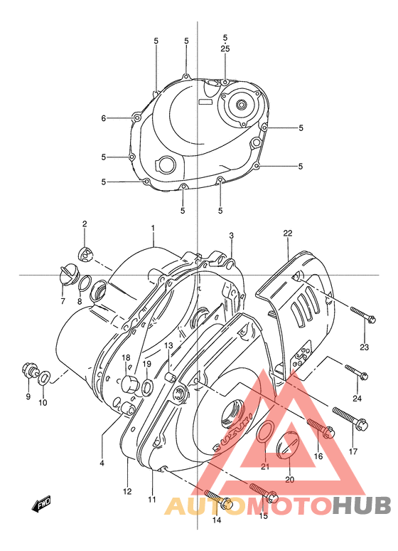 Crankcase cover ass`y  (v