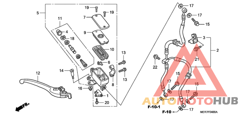 Fr. brake master cylinder