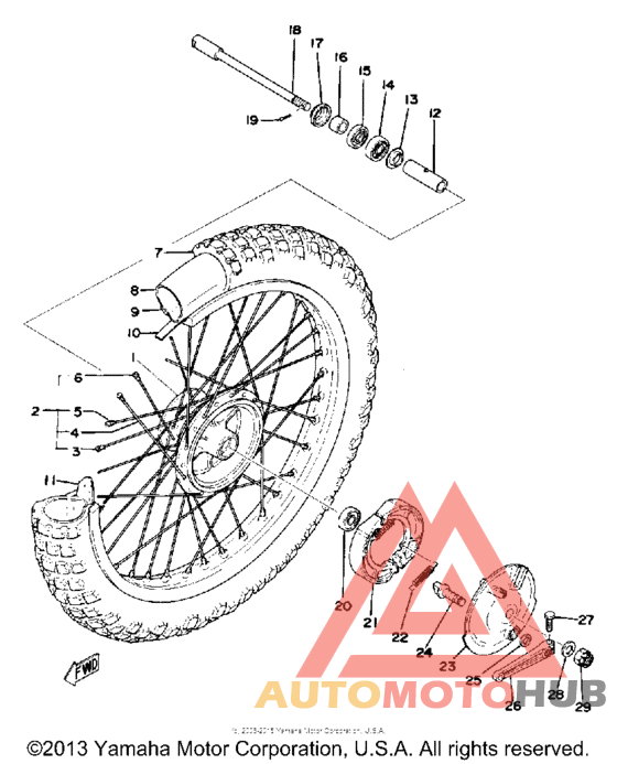 Переднее колесо