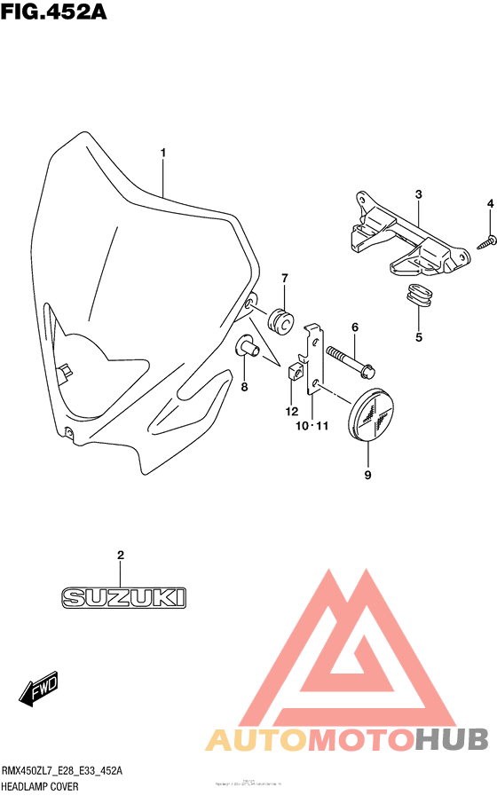 Headlamp Cover (Rmx450Zl7 E28)
