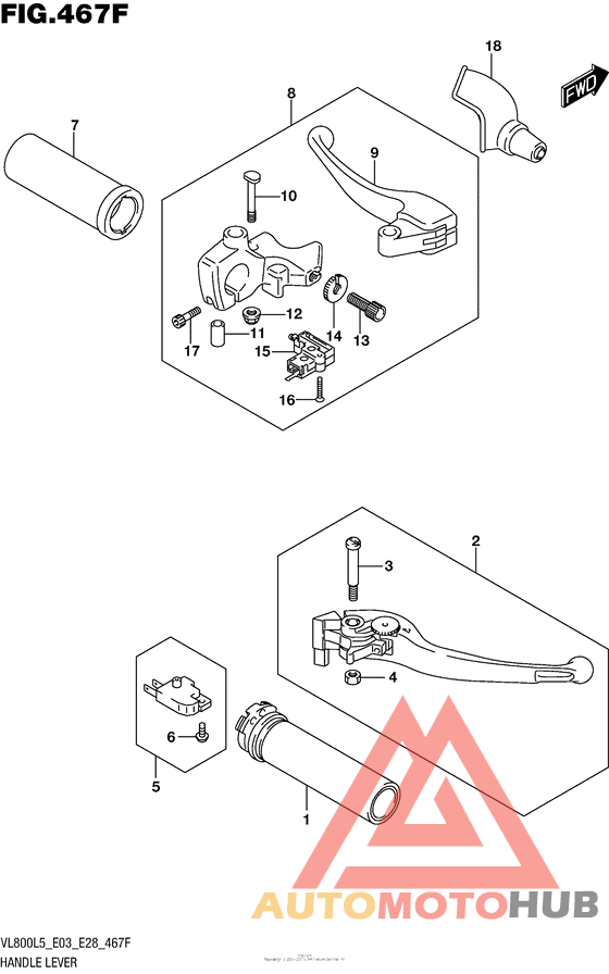 Handle Lever (Vl800Bl5 E28)