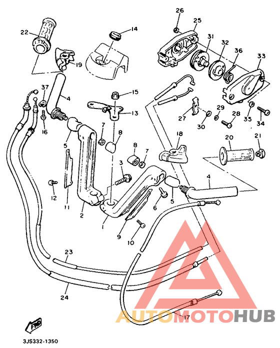 Steering handle. cable