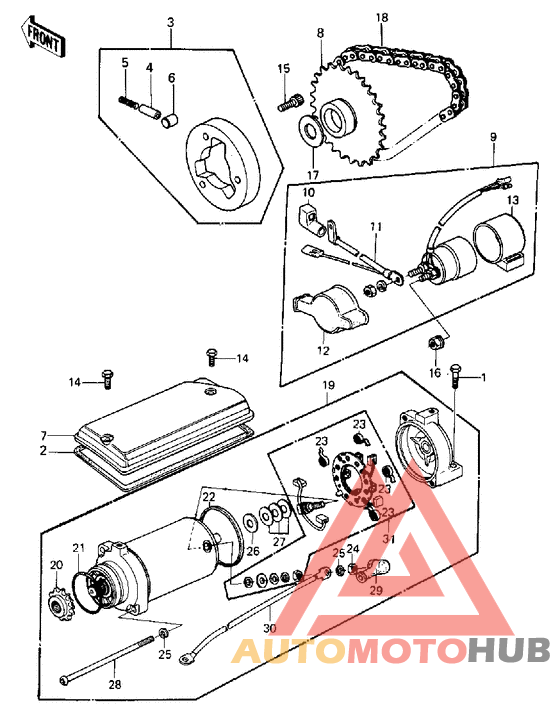 Starter motor/starter clutch