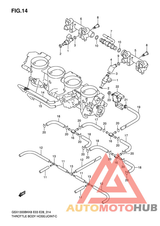 Throttle body hose/joint