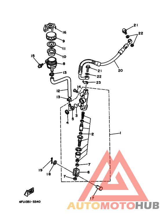 M. cylinder for disk brake