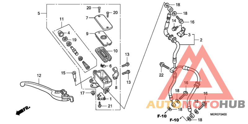 Fr. brake master cylinder