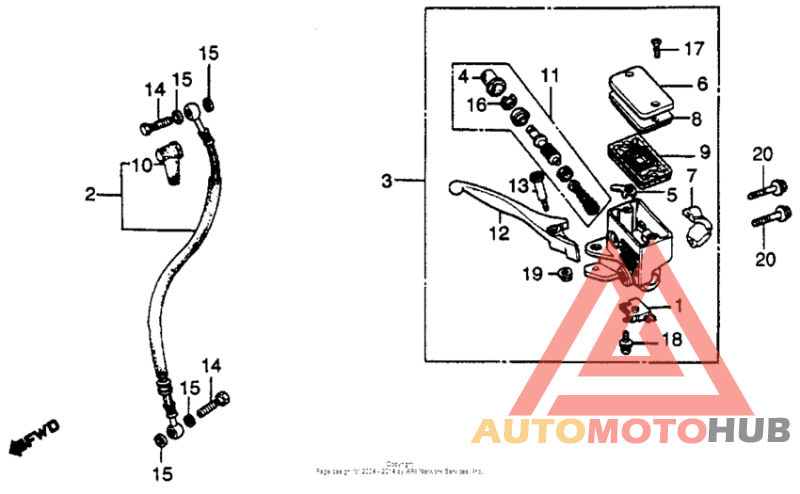 Fr. brake master cyl. ii