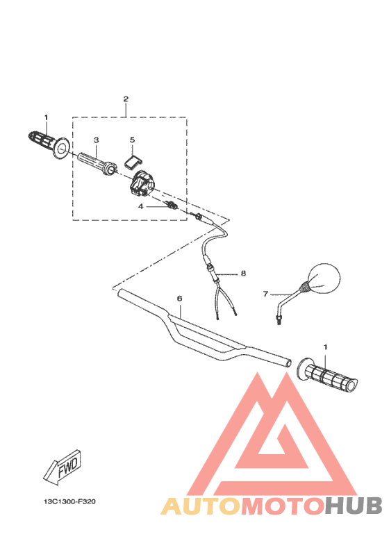 Steering handle & cable