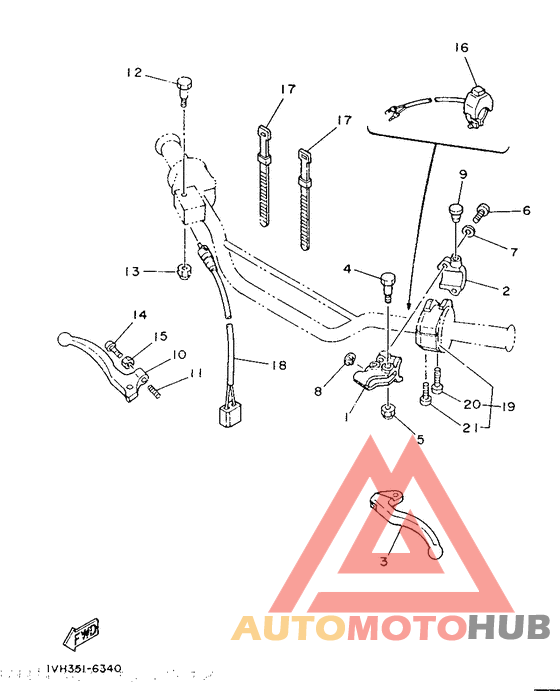 Handle switch. lever
