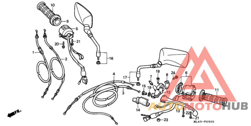 Handle lever/switch/cable