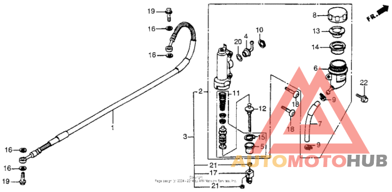 Rear brake master cylinder 87-89