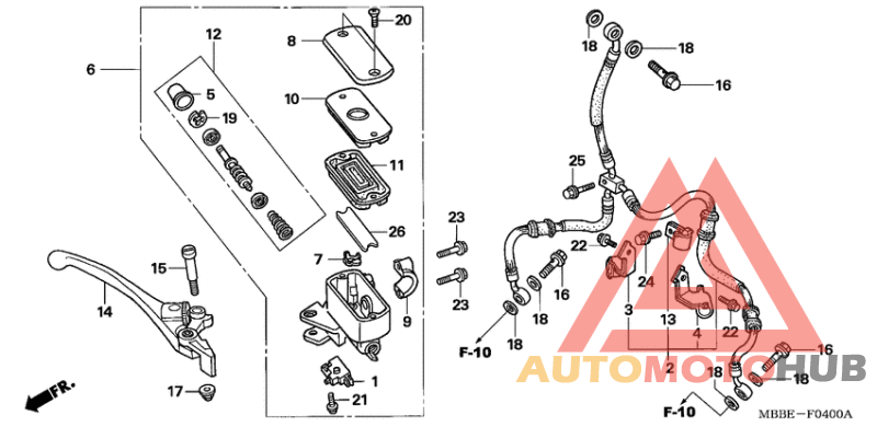 Fr. brake master cylinder