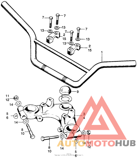 Handlebar + fork top bridge