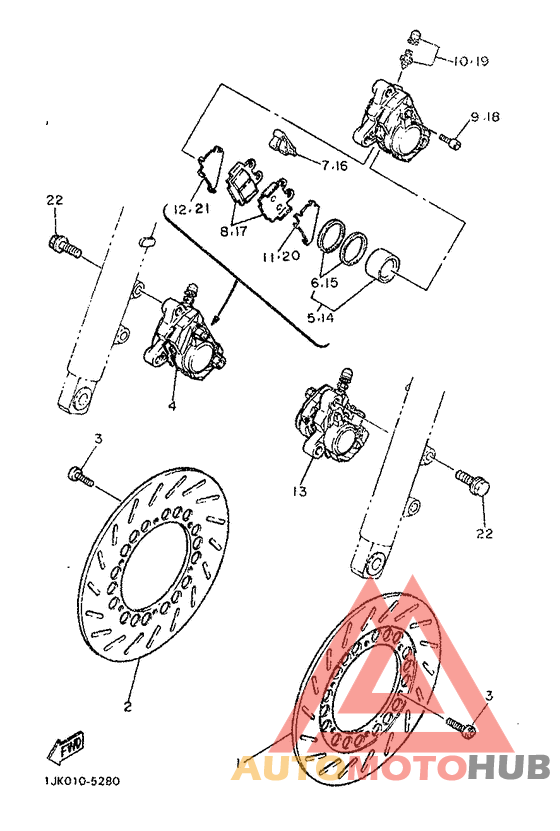 Front brake. caliper