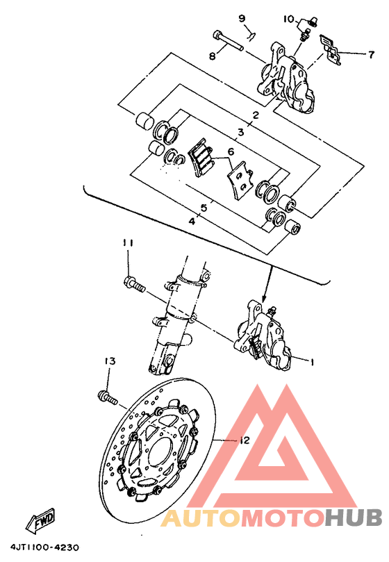 Front brake. caliper