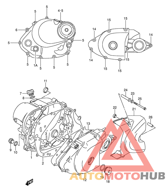 Crankcase cover ass`y  (v