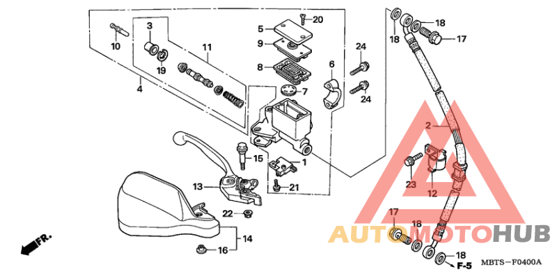 Fr. brake master cylinder