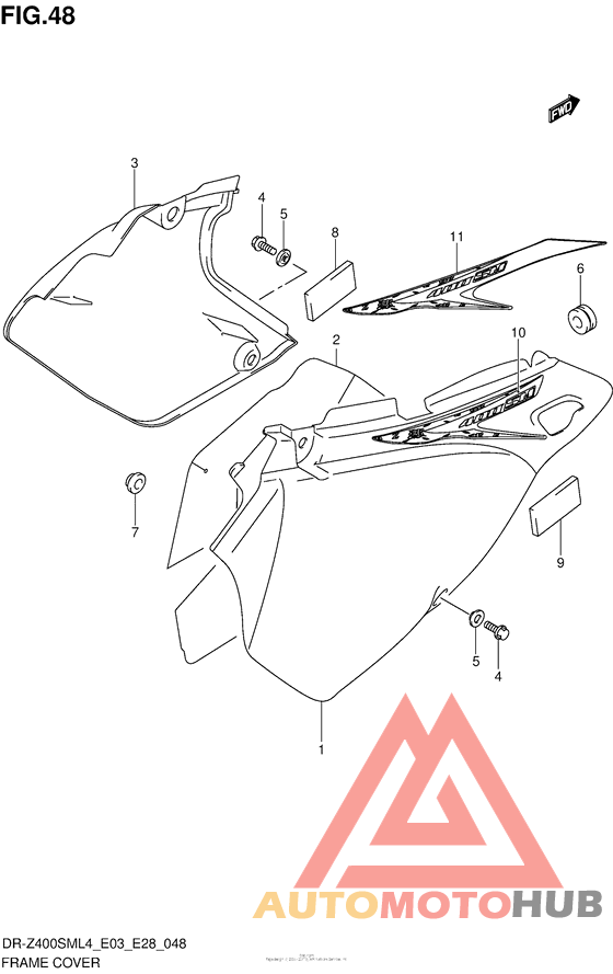 Frame Cover (Dr-Z400Sml4 E28)
