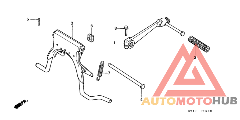 Stand/kick starter arm