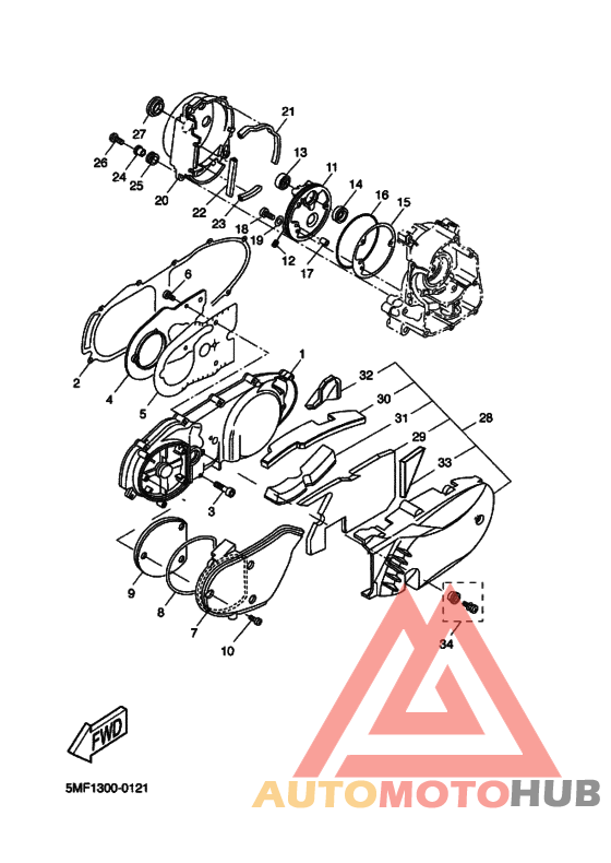 Crankcase cover ass`y  (v